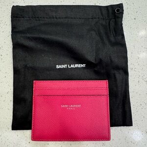 SAINT LAURENT LEATHER CARD HOLDER